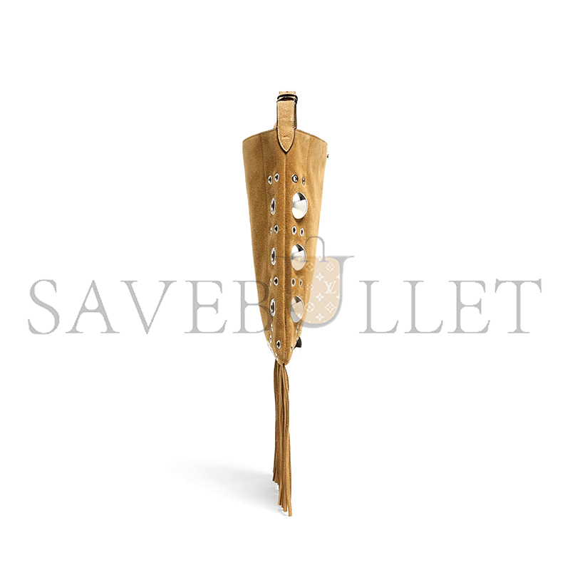 VALENTINO GARAVANI NELLCÔTE SUEDE SHOULDER BAG WITH FRINGES 7Y2B0R33JET_RDX (31*30*3cm)